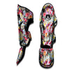 Hawaiian Pink Hibiscus Print Pattern Muay Thai Shin Guards-grizzshop