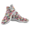 Hawaiian Pink Hibiscus Print Pattern White Athletic Shoes-grizzshop