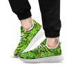 Hawaiian Summer Leaves Print Pattern White Athletic Shoes-grizzshop