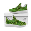 Hawaiian Summer Leaves Print Pattern White Athletic Shoes-grizzshop