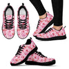 Hawaiian Tropical Flamingo Floral Pattern Print Black Sneaker Shoes For Men Women-grizzshop