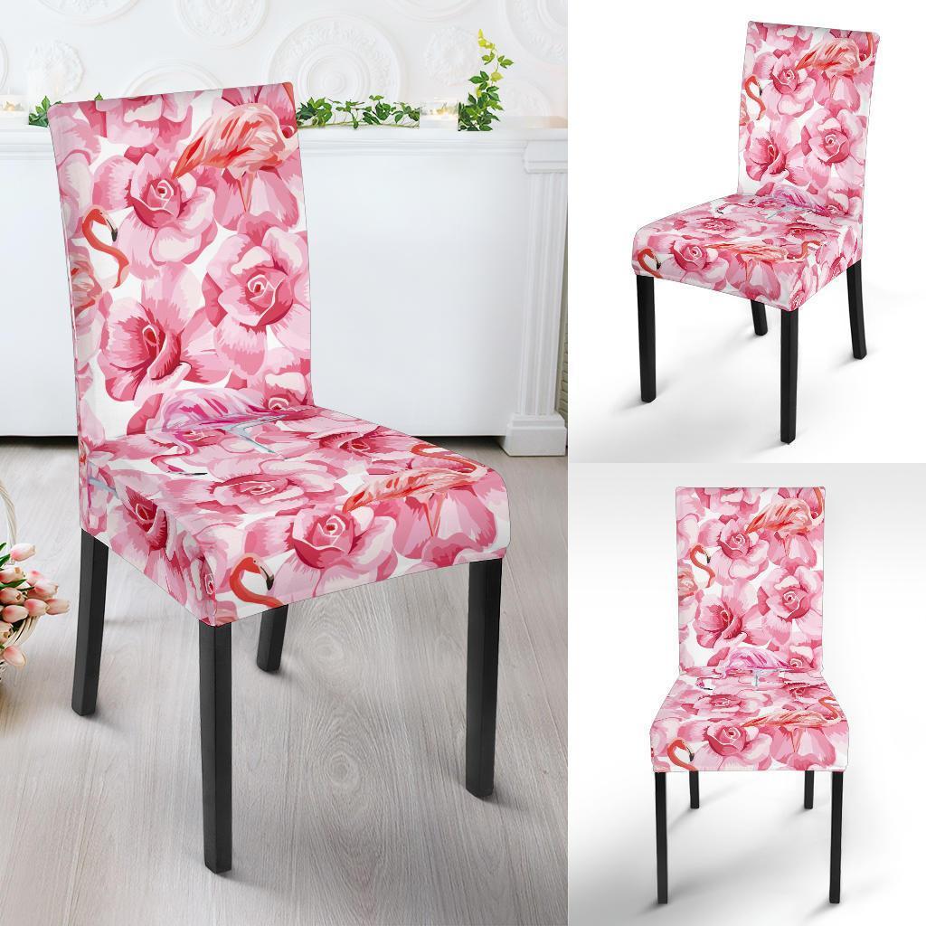 Hawaiian Tropical Flamingo Floral Pattern Print Chair Cover-grizzshop