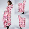 Hawaiian Tropical Flamingo Floral Pattern Print Hooded Blanket-grizzshop