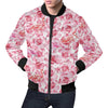 Hawaiian Tropical Flamingo Floral Pattern Print Men's Bomber Jacket-grizzshop