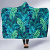 Hawaiian Tropical Palm Leaves Pattern Print Hooded Blanket-grizzshop