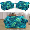 Hawaiian Tropical Palm Leaves Pattern Print Loveseat Cover-grizzshop