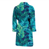 Hawaiian Tropical Palm Leaves Pattern Print Men Long Robe-grizzshop