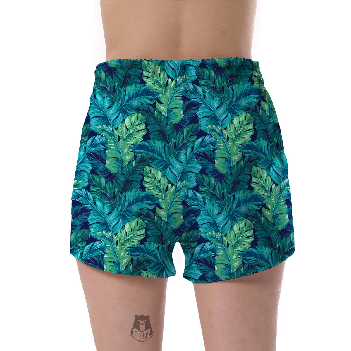 Hawaiian Tropical Palm Leaves Pattern Print Women's Shorts-grizzshop