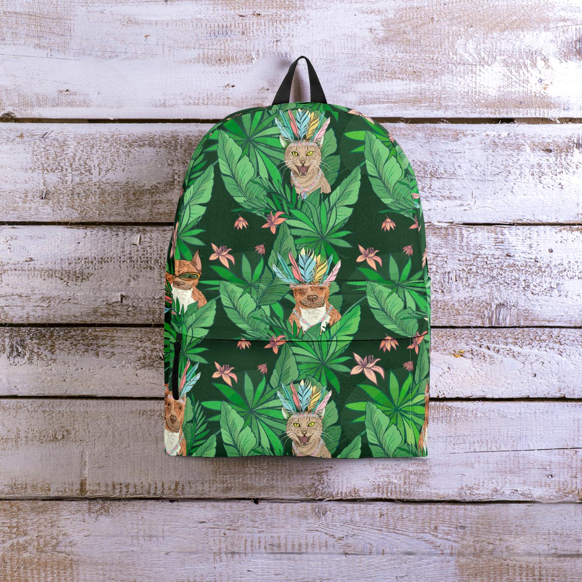 Hawaiian Tropical Pitbull Backpack-grizzshop