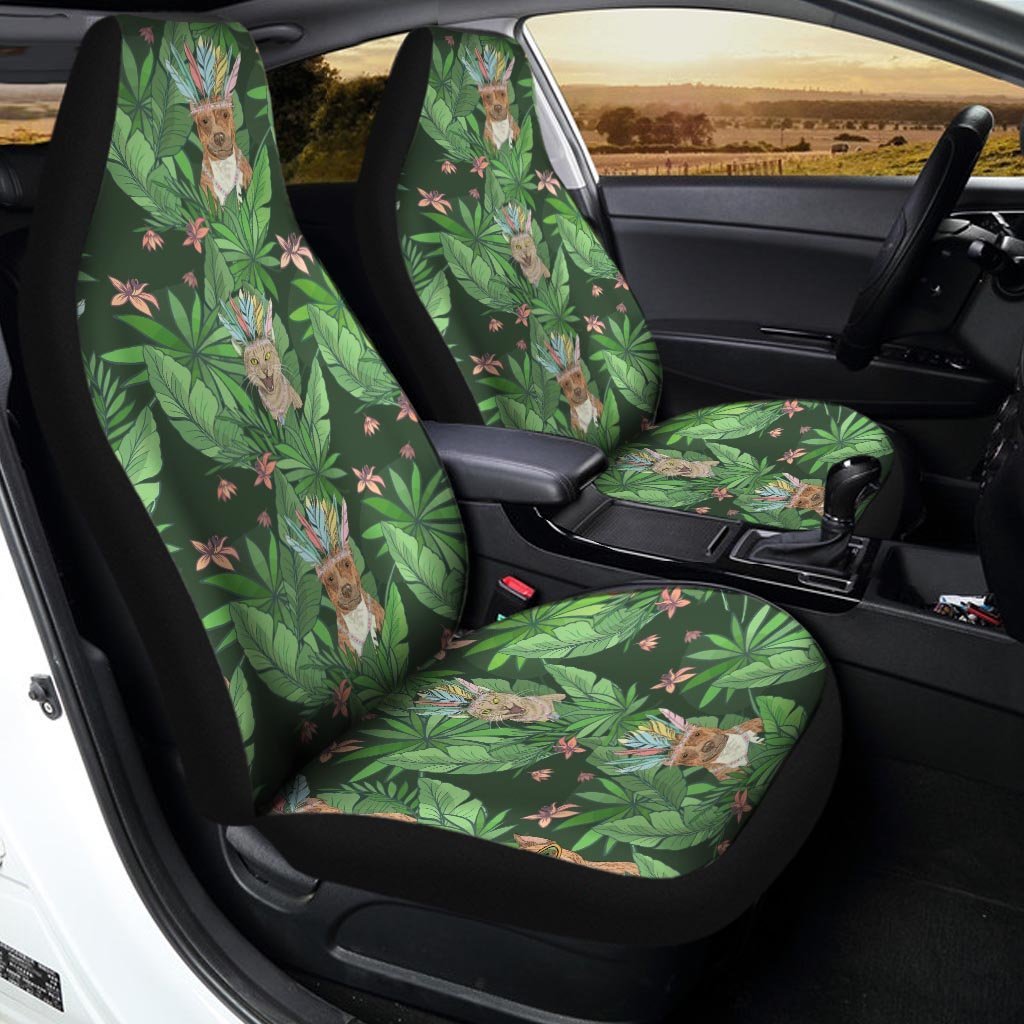 Hawaiian Tropical Pitbull Car Seat Covers-grizzshop