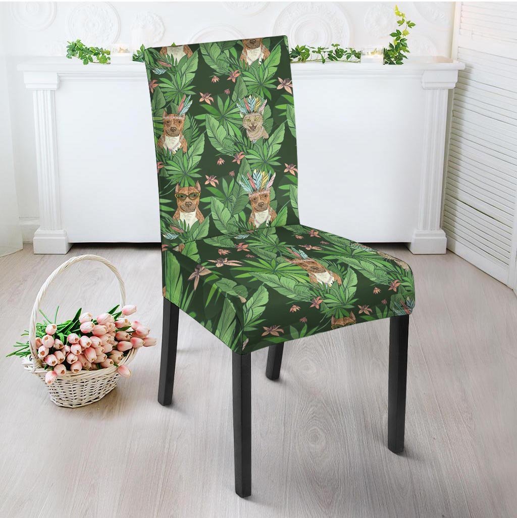 Hawaiian Tropical Pitbull Chair Cover-grizzshop