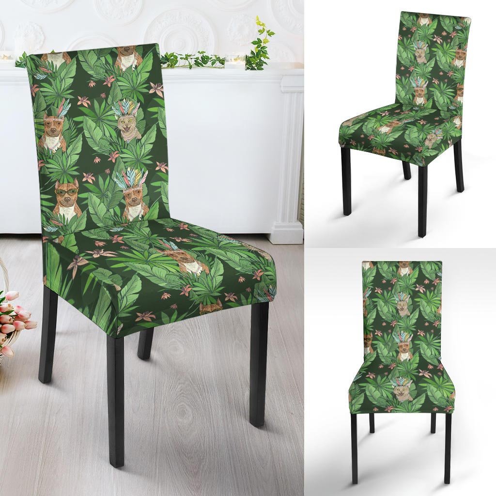 Hawaiian Tropical Pitbull Chair Cover-grizzshop