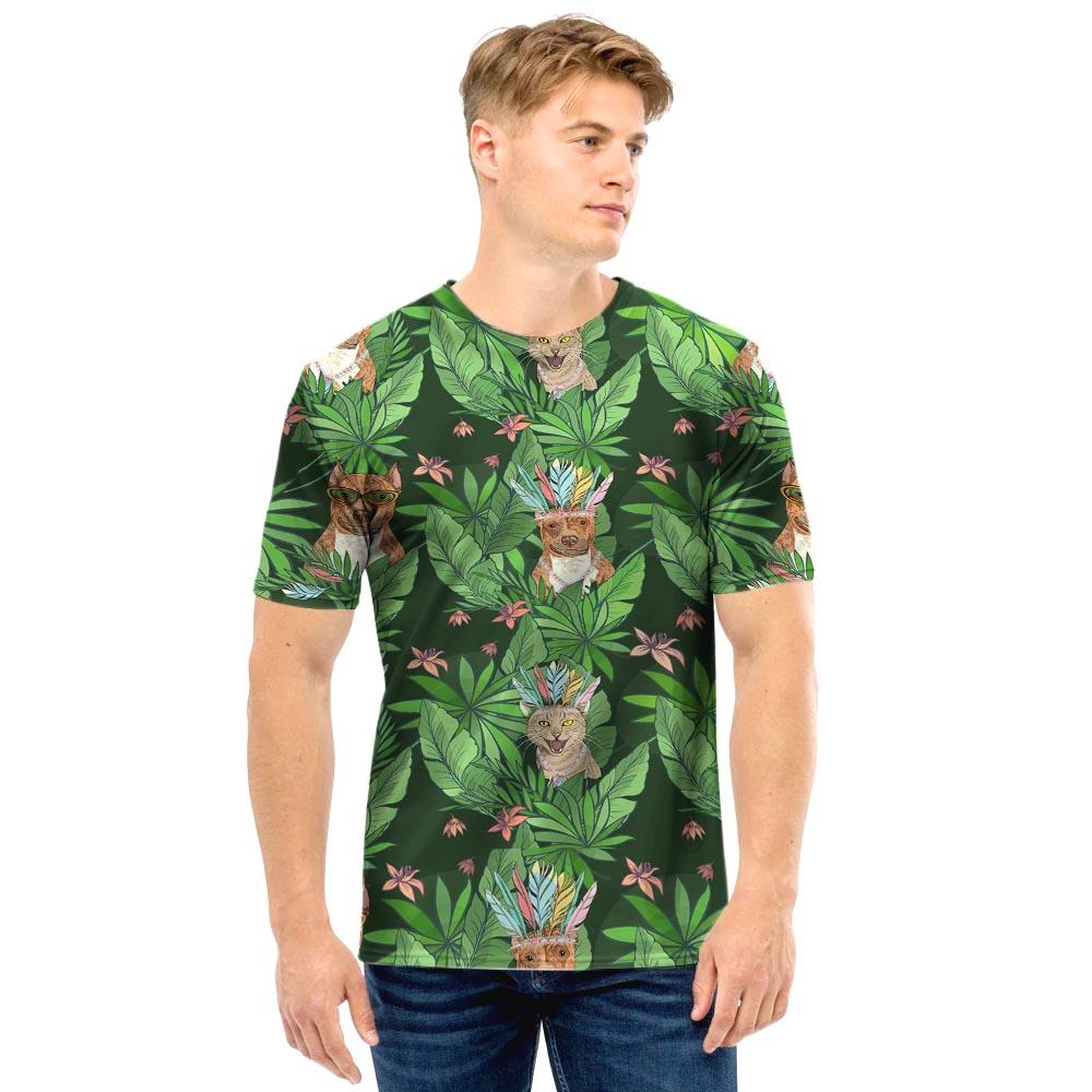 Hawaiian Tropical Pitbull Men T Shirt-grizzshop