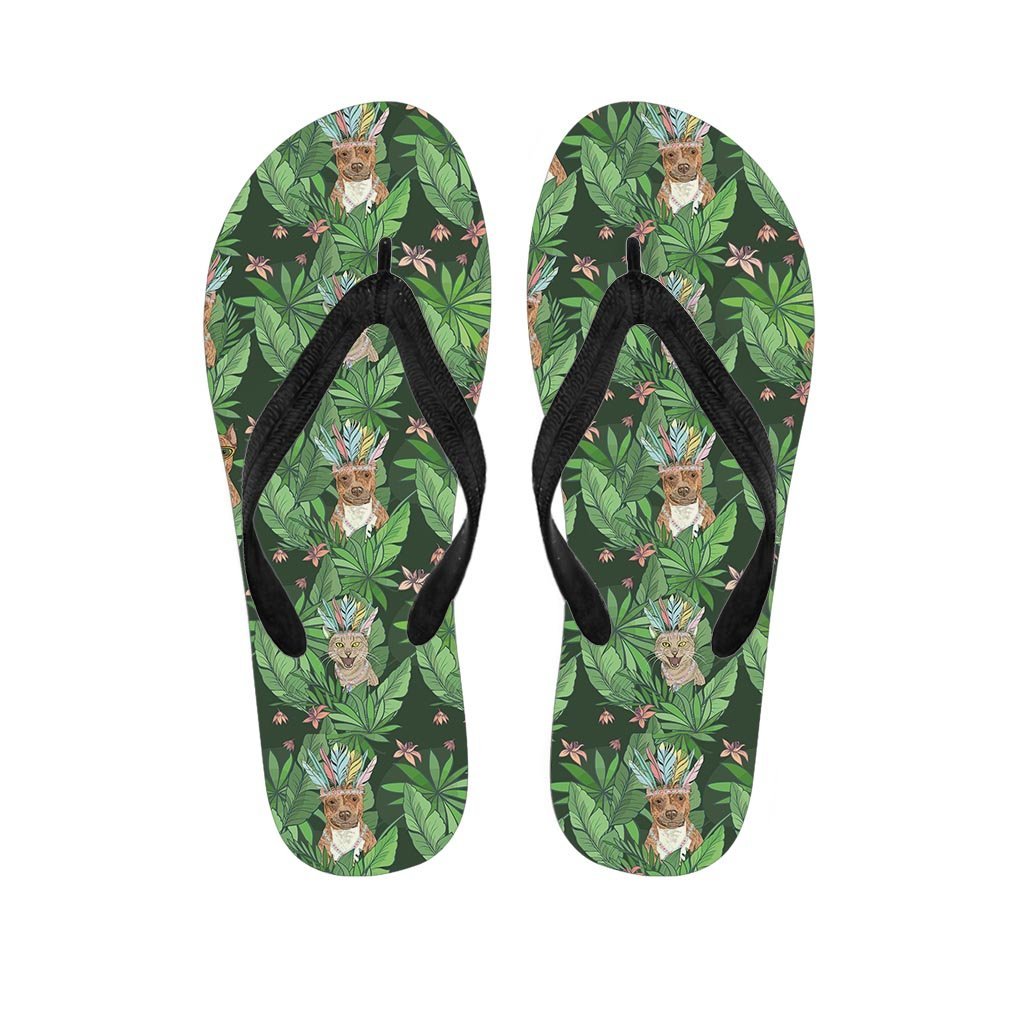 Hawaiian Tropical Pitbull Men's Flip Flops-grizzshop