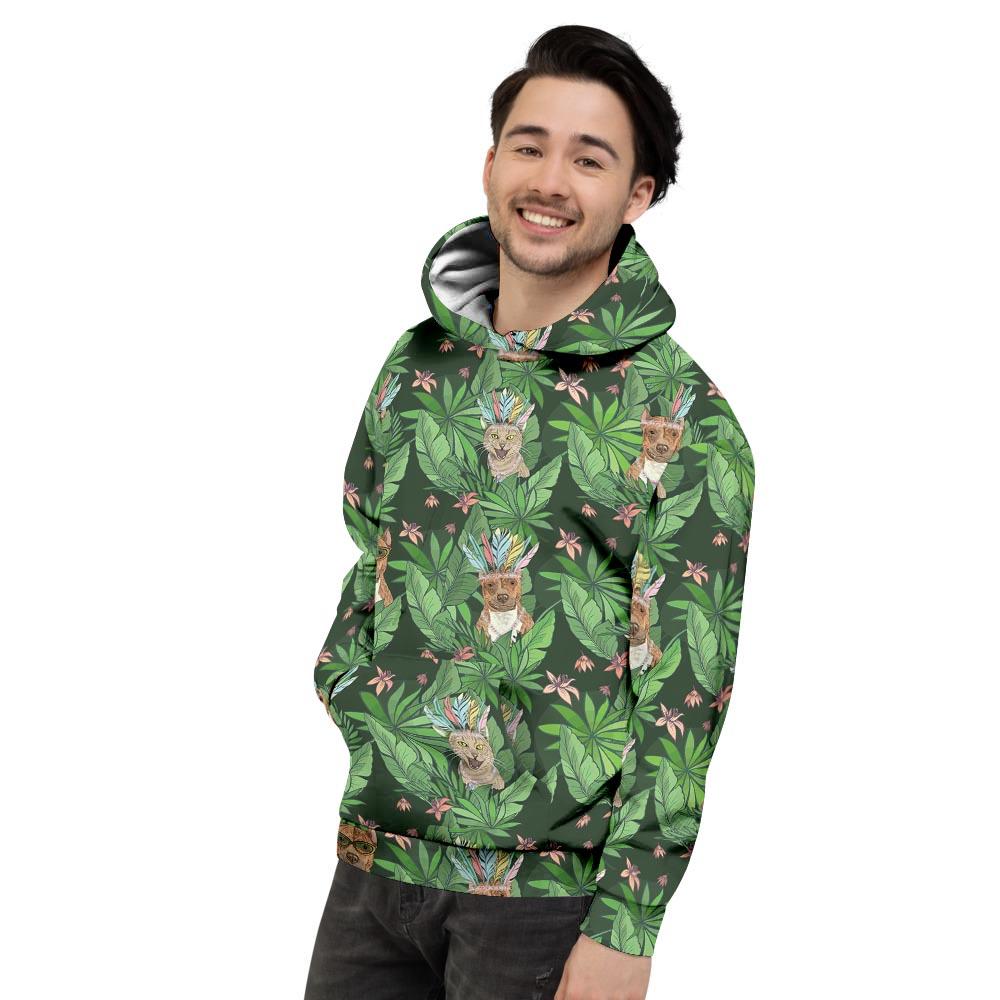 Hawaiian Tropical Pitbull Men's Hoodie-grizzshop