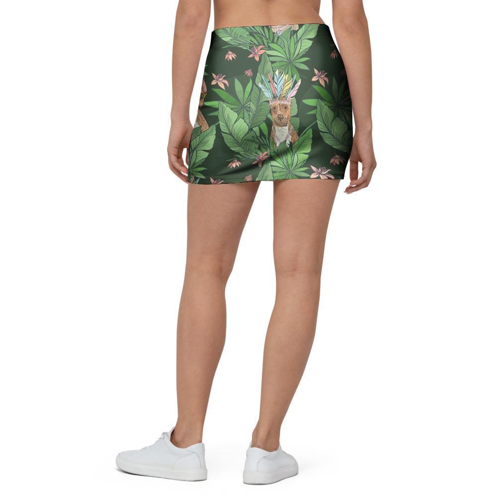 Hawaiian Tropical Pitbull Mini Skirt-grizzshop