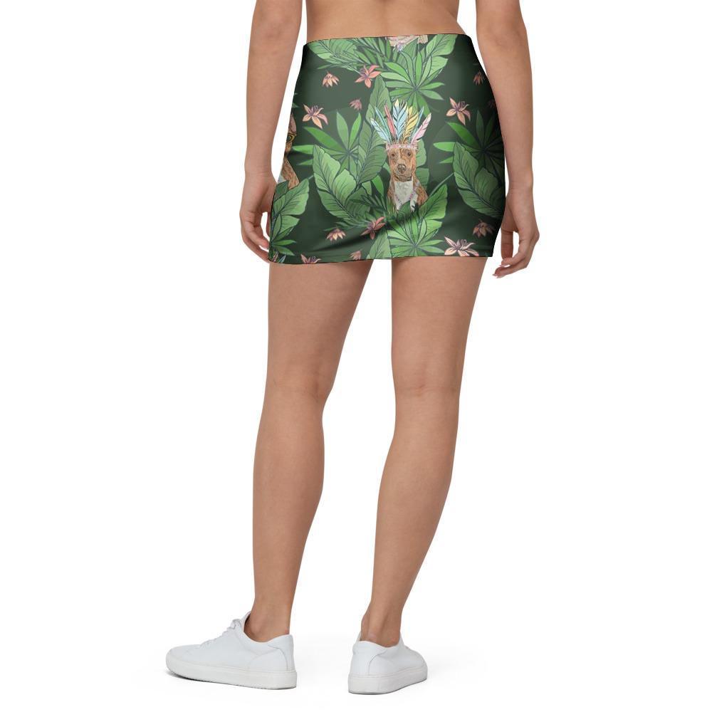 Hawaiian Tropical Pitbull Mini Skirt-grizzshop