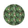 Hawaiian Tropical Pitbull Round Rug-grizzshop