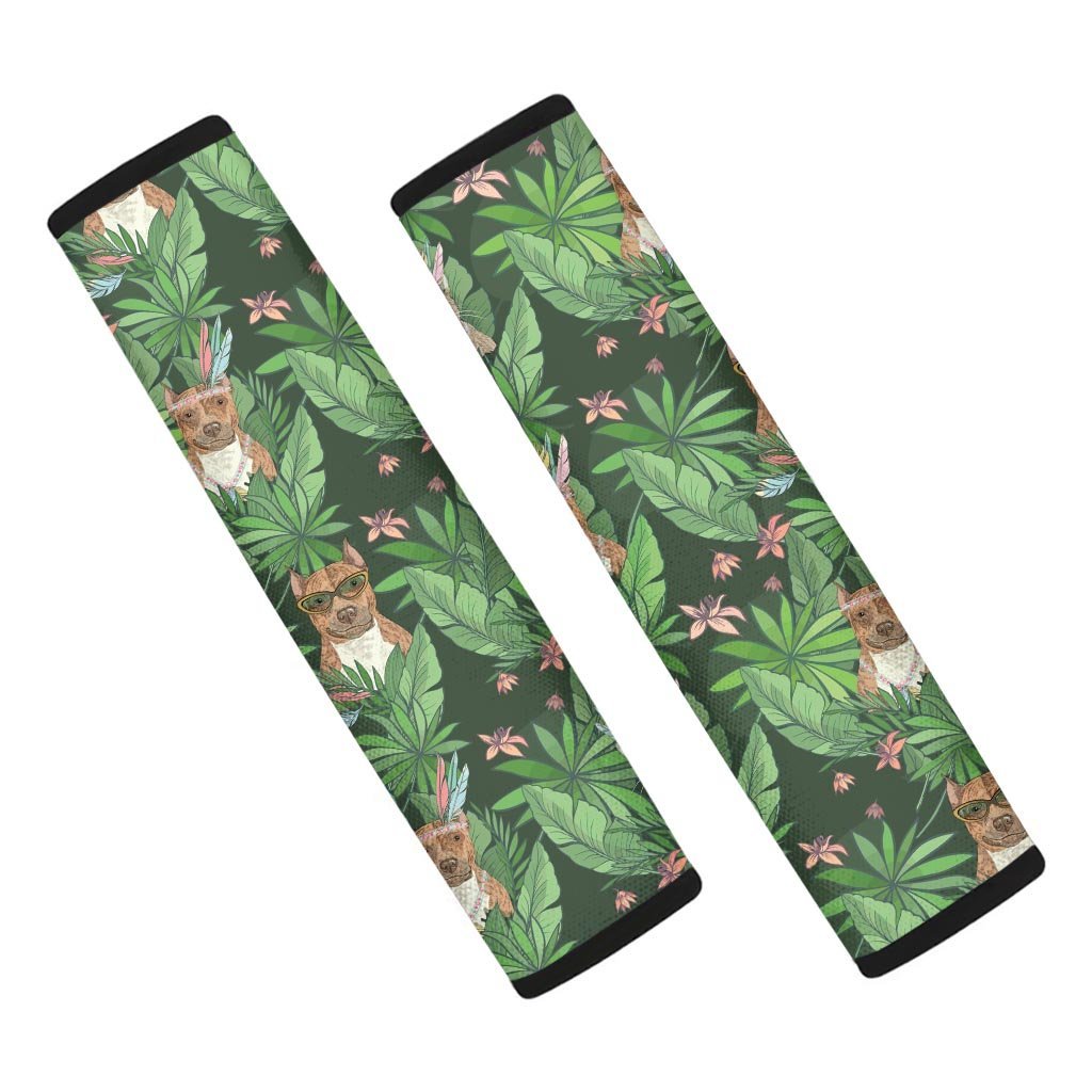 Hawaiian Tropical Pitbull Seat Belt Cover-grizzshop