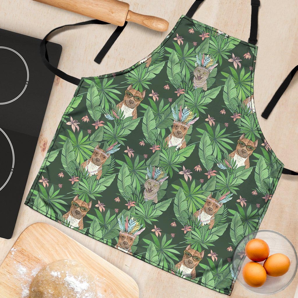 Hawaiian Tropical Pitbull Women's Apron-grizzshop