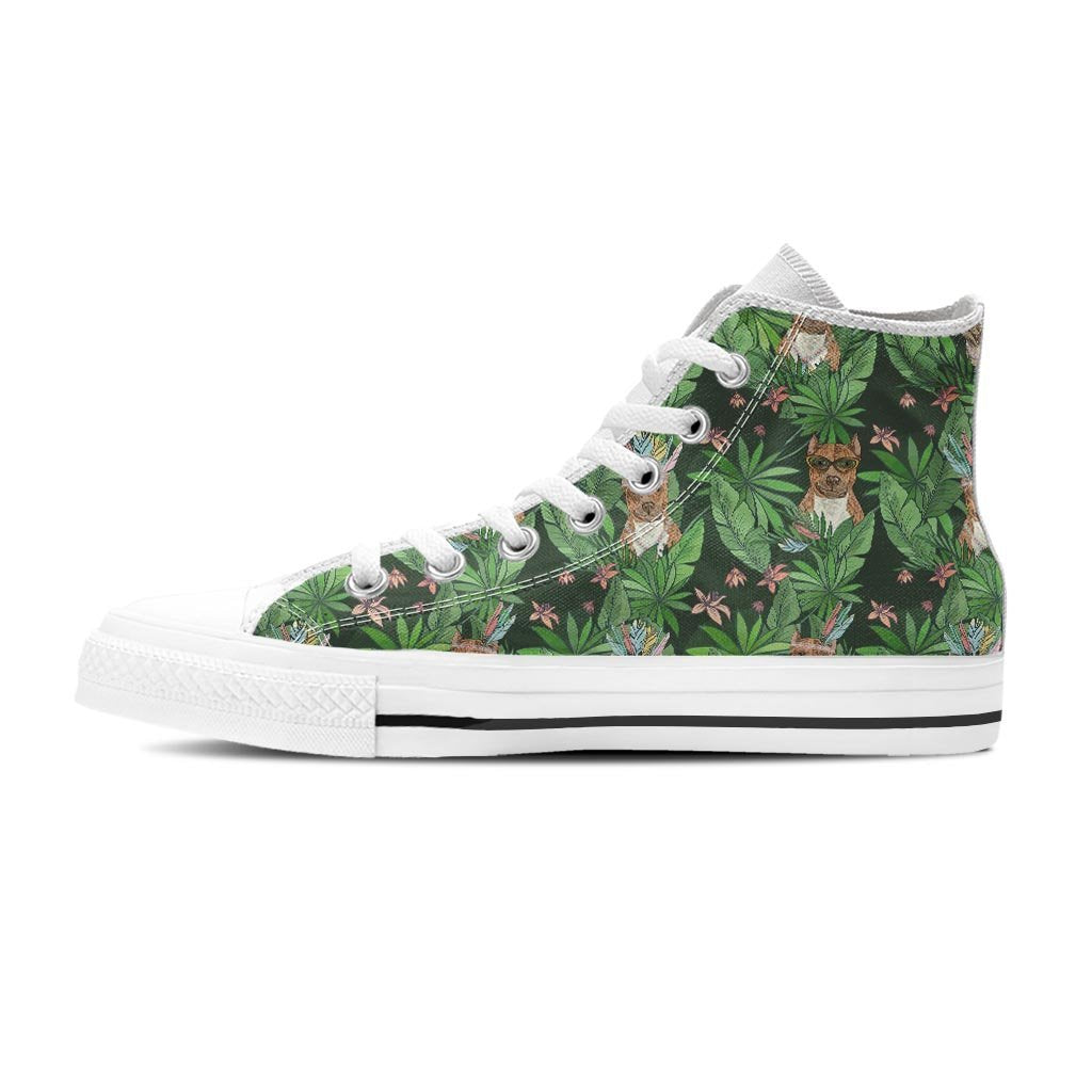 Hawaiian Tropical Pitbull Women's High Top Shoes-grizzshop
