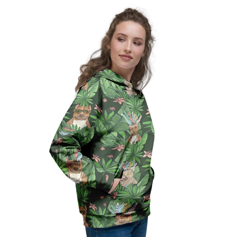 Hawaiian Tropical Pitbull Women's Hoodie-grizzshop