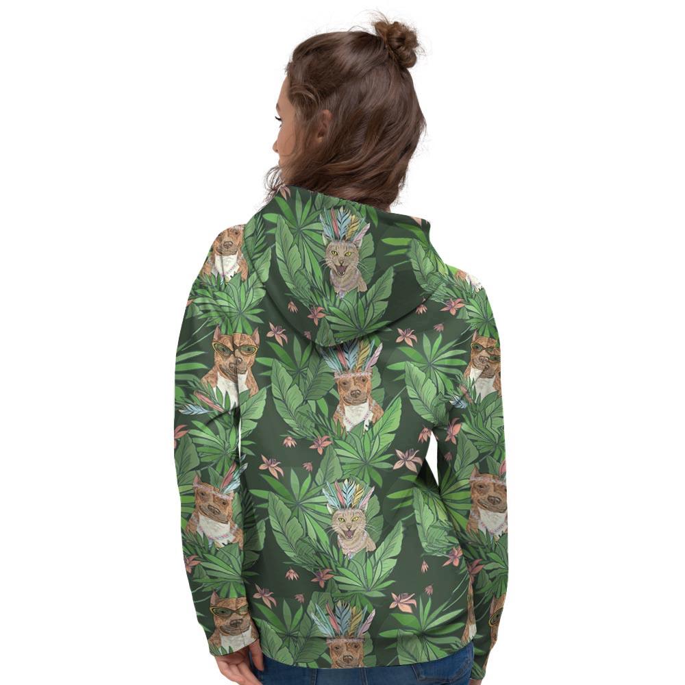 Hawaiian Tropical Pitbull Women's Hoodie-grizzshop