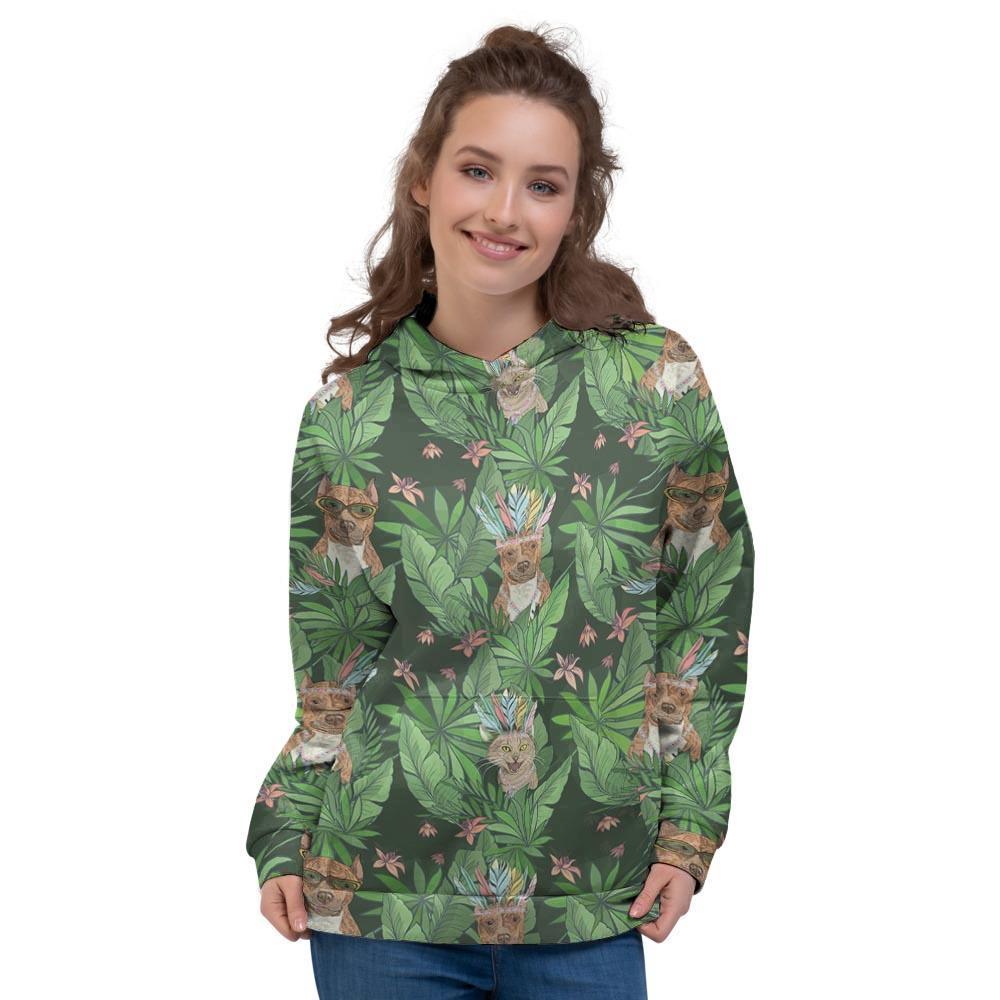 Hawaiian Tropical Pitbull Women's Hoodie-grizzshop