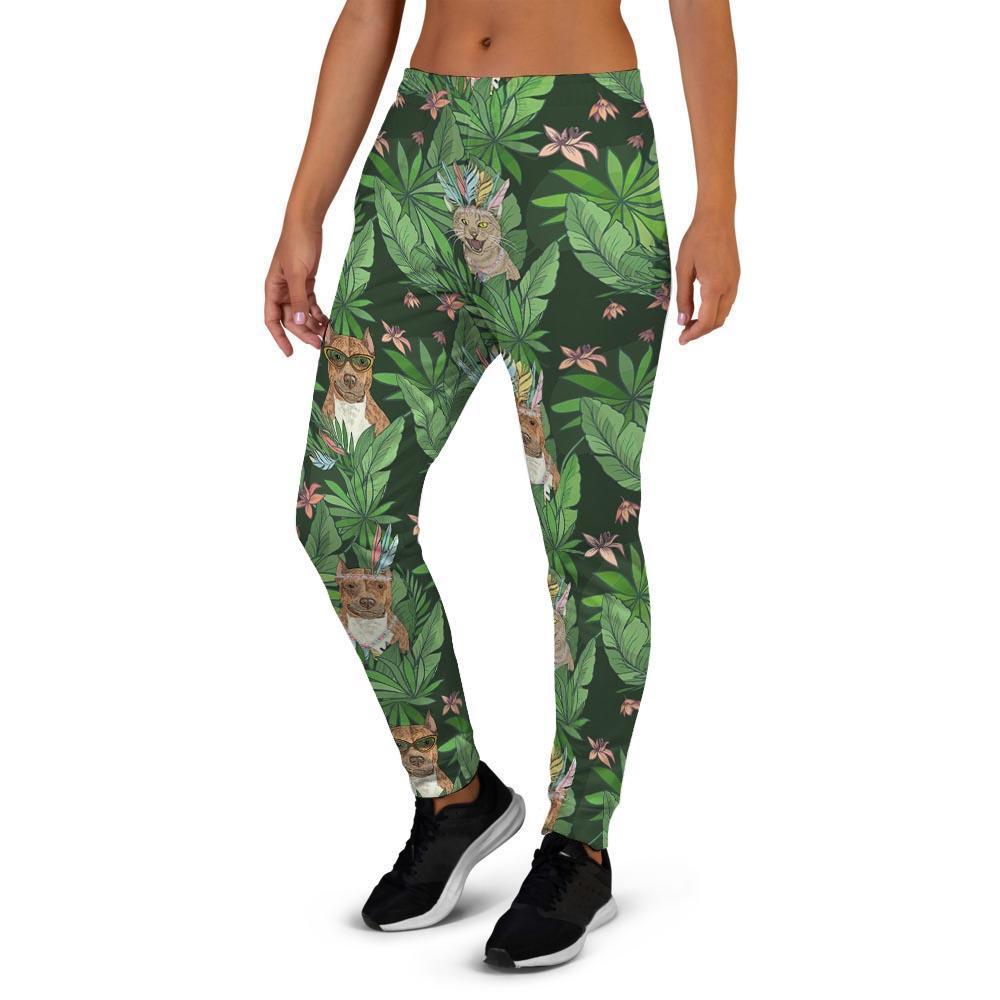 Hawaiian Tropical Pitbull Women's Joggers-grizzshop