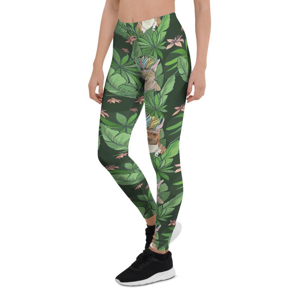 Hawaiian Tropical Pitbull Women's Leggings-grizzshop