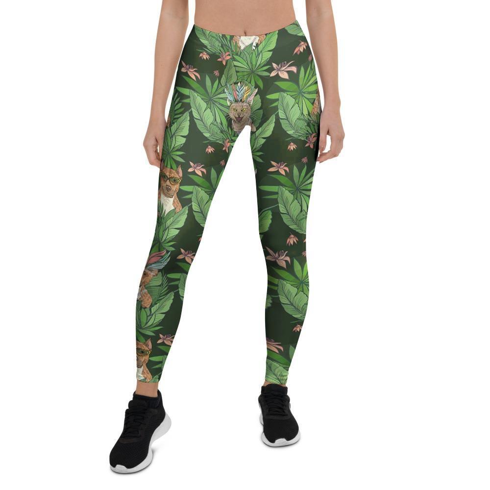 Hawaiian Tropical Pitbull Women's Leggings-grizzshop