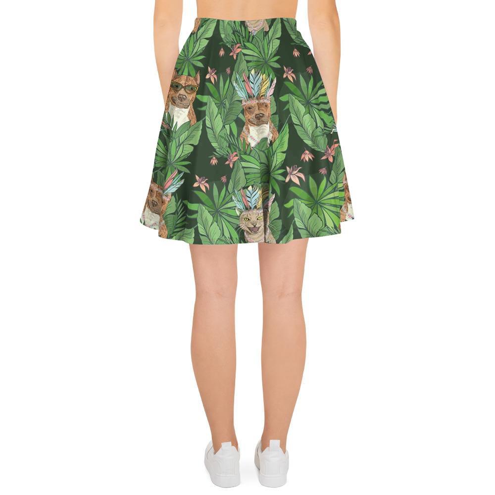 Hawaiian Tropical Pitbull Women's Skirt-grizzshop