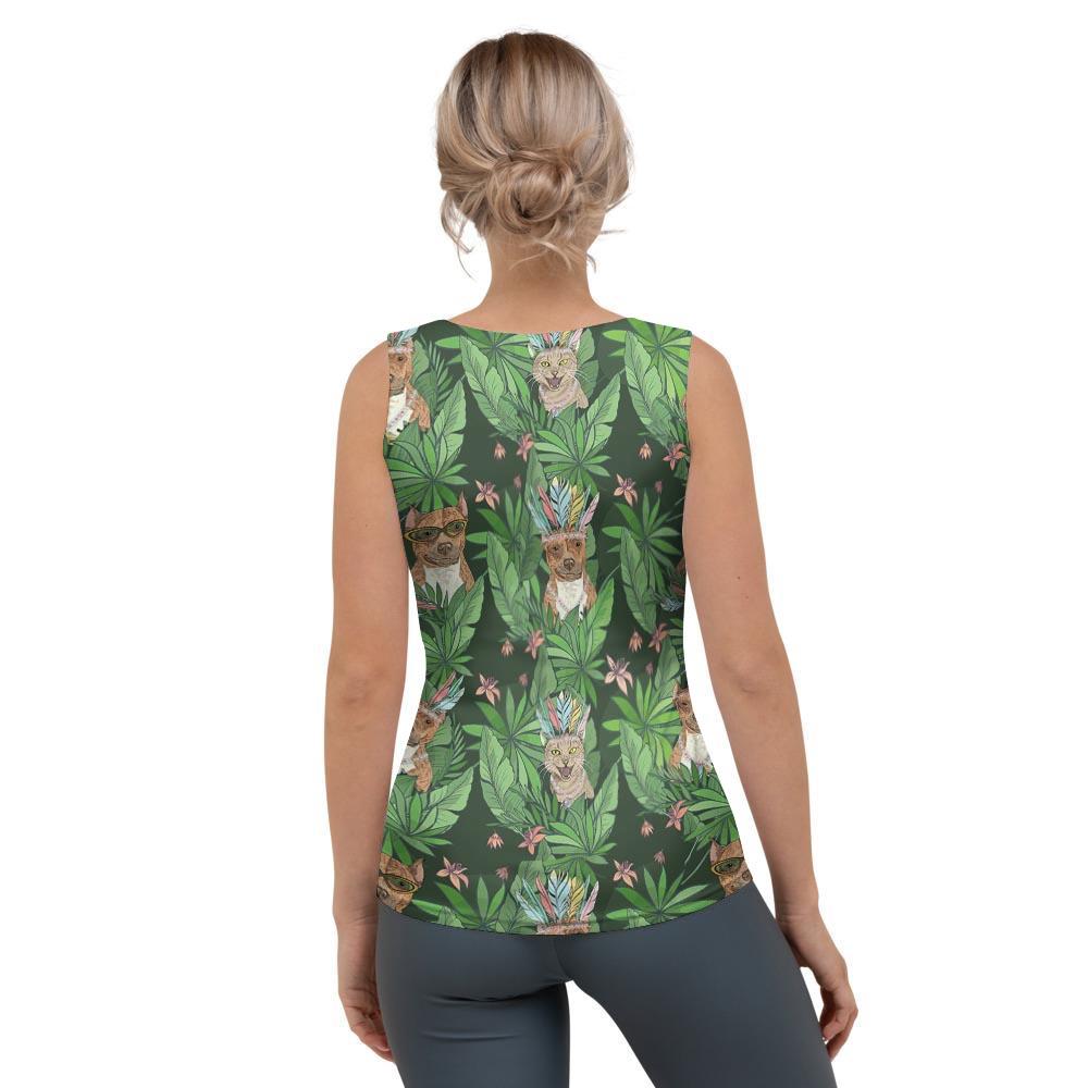 Hawaiian Tropical Pitbull Women's Tank Top-grizzshop