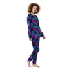 Hawaiian Tropical Purple Print Pattern Women's Pajamas-grizzshop