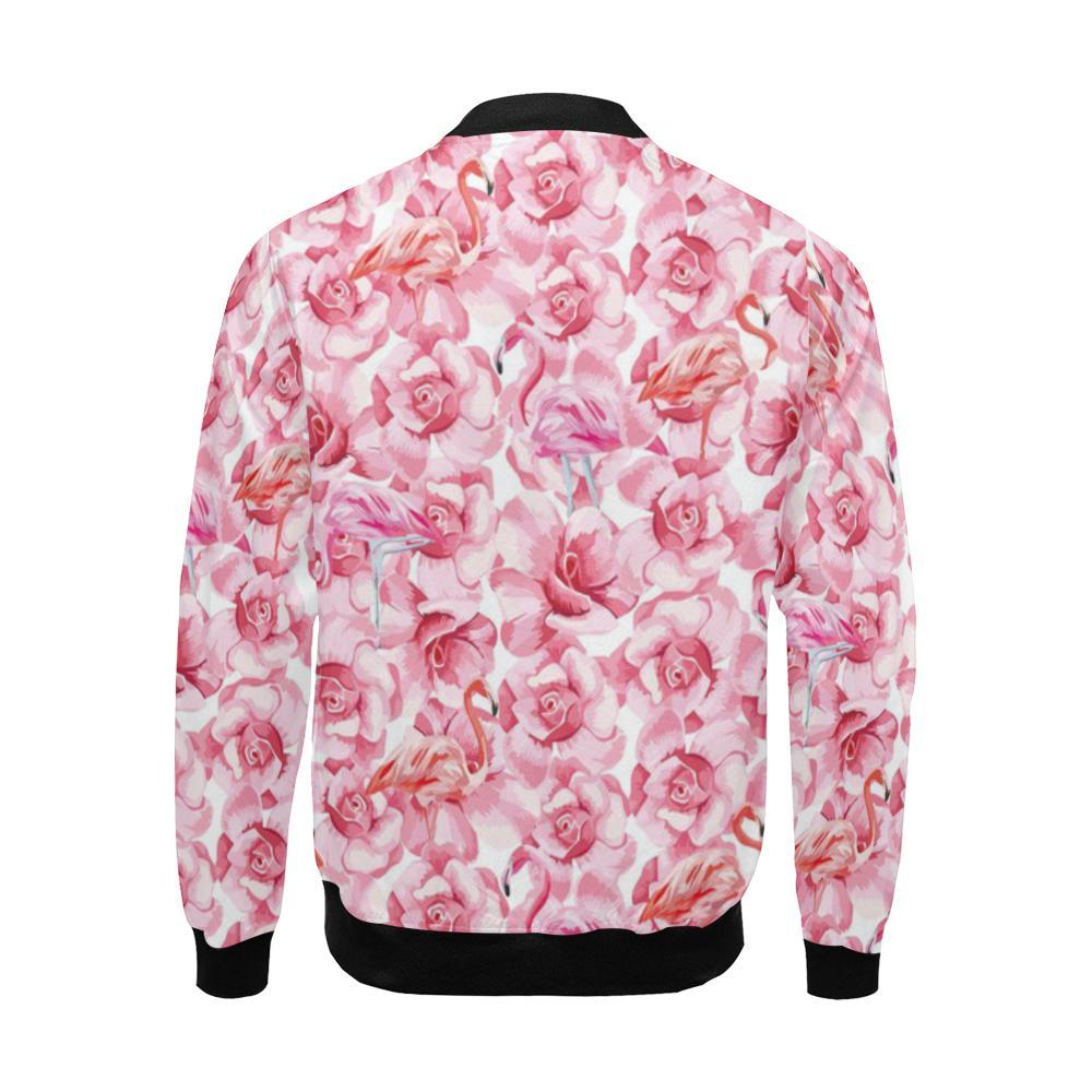 Hawaiian Tropical Flamingo Floral Pattern Print Men's Bomber Jacket-grizzshop
