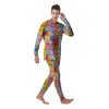 Headphones Pastel Print Pattern Men's Pajamas-grizzshop