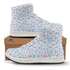 Heart And Flower Valentine's Day Print Pattern High Top Sneakers-grizzshop