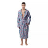 Heart And Flower Valentine's Day Print Pattern Men's Robe-grizzshop