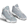 Heart And Flower Valentine's Day Print Pattern White Basketball Shoes-grizzshop