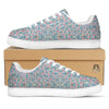 Heart And Flower Valentine's Day Print Pattern White Low Top Sneakers-grizzshop