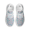 Heart And Flower Valentine's Day Print Pattern White Running Shoes-grizzshop