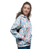 Heart And Flower Valentine's Day Print Pattern Women's Hoodie-grizzshop