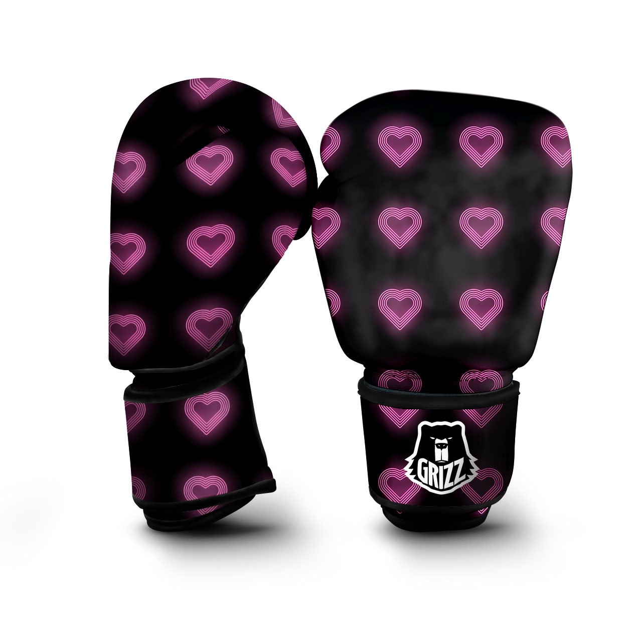 Heart Lights Print Pattern Boxing Gloves-grizzshop
