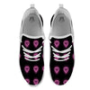 Heart Lights Print Pattern White Athletic Shoes-grizzshop