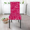 Heart Pattern Print Chair Cover-grizzshop