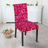 Heart Pattern Print Chair Cover-grizzshop