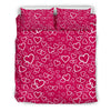 Heart Pattern Print Duvet Cover Bedding Set-grizzshop