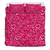 Heart Pattern Print Duvet Cover Bedding Set-grizzshop