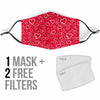 Heart Pattern Print Face Mask-grizzshop