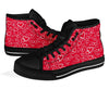 Heart Pattern Print Men Women's High Top Shoes-grizzshop